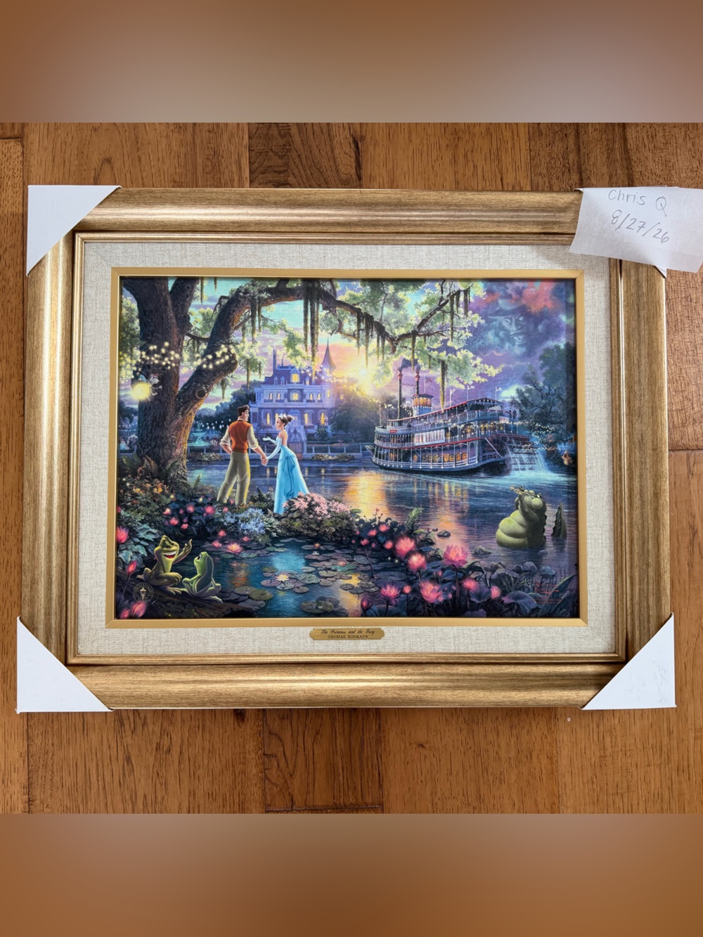 Thomas Kinkade Studios The Princess and the Frog framed canvas art